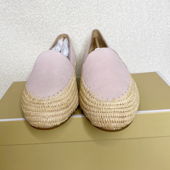 {Michael Kors} Bahia Suede and Jute slip on in pink - Picture 4 of 8